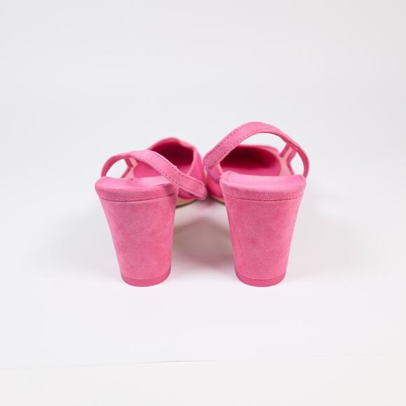 NWOB CHANEL Pink Mesh w/ Suede Cap Toe Slingback Pumps EU 36 - Picture 8 of 8